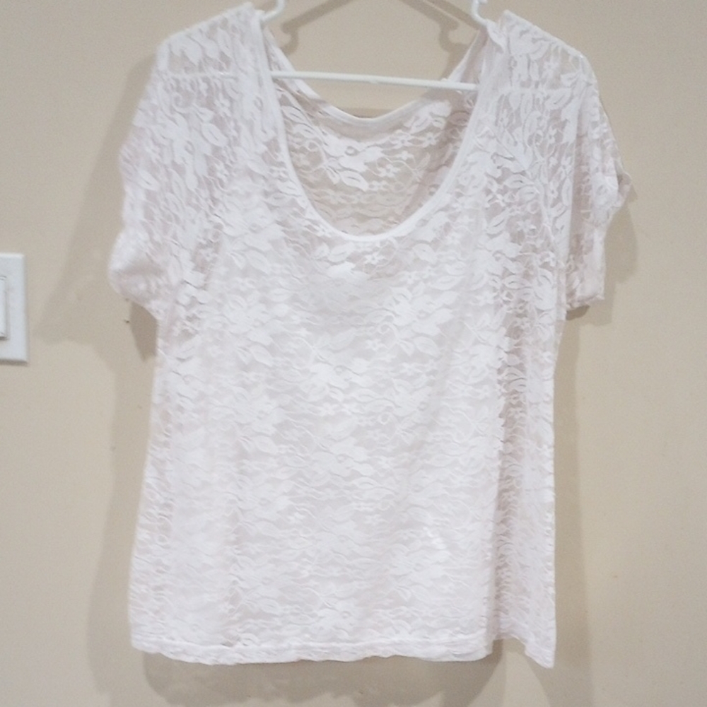 Elegant White Lace Top